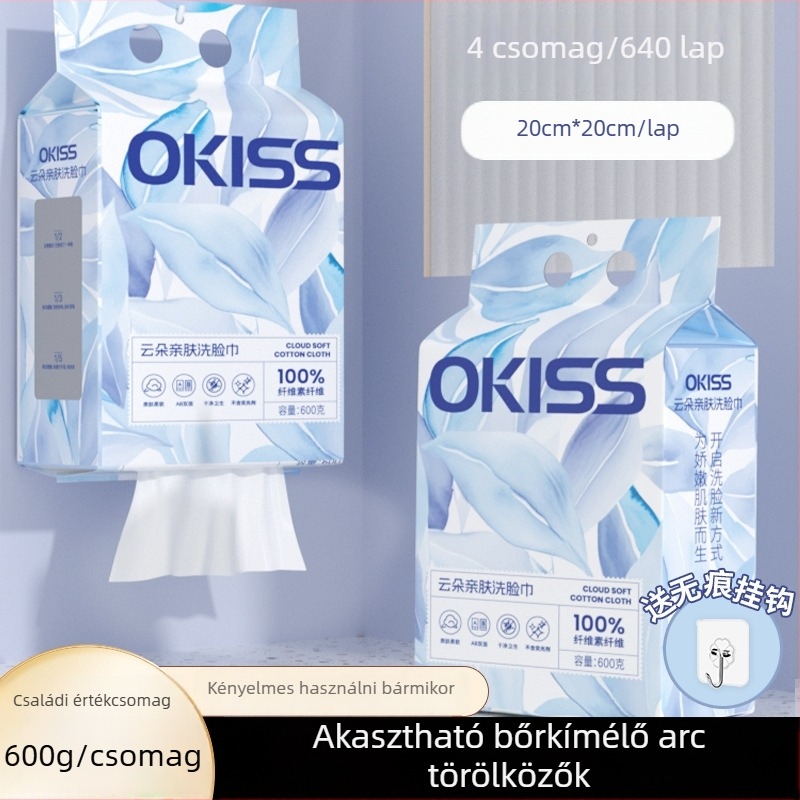 Arcmosó törölköző, függő, falra szerelhető, háztartási készlet, növényi rost, nyomtatott gyártás