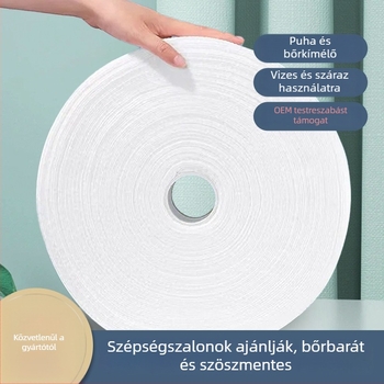 Egyszer használatos arctisztító törlőruha rolban - 100% viszkóz, viszkóz rost, sík szövés, testre szabható, fő összetevő 100%