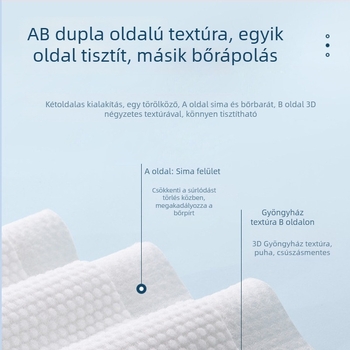 Egyszer használatos arctisztító törlőruha rolban - 100% viszkóz, viszkóz rost, sík szövés, testre szabható, fő összetevő 100%