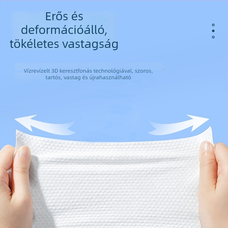 Egyszer használatos arctisztító törlőruha rolban - 100% viszkóz, viszkóz rost, sík szövés, testre szabható, fő összetevő 100%