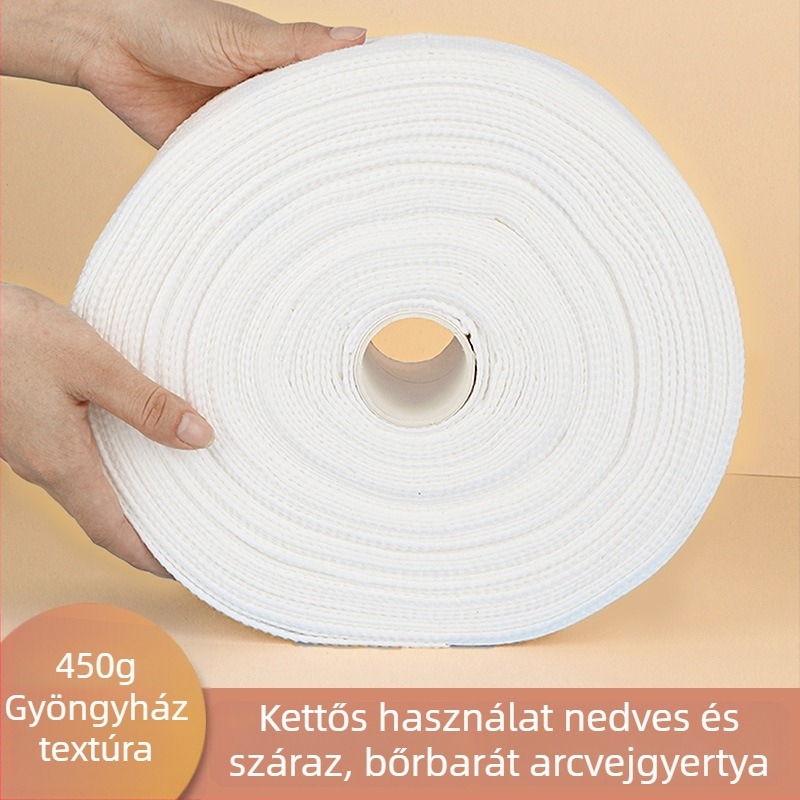 Egyszer használatos arctisztító törlőruha rolban - 100% viszkóz, viszkóz rost, sík szövés, testre szabható, fő összetevő 100%