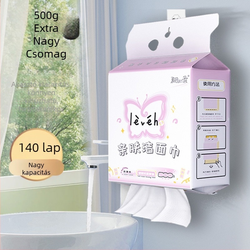 Egyszer használatos arctisztító törlőruha rolban - 100% viszkóz, viszkóz rost, sík szövés, testre szabható, fő összetevő 100%