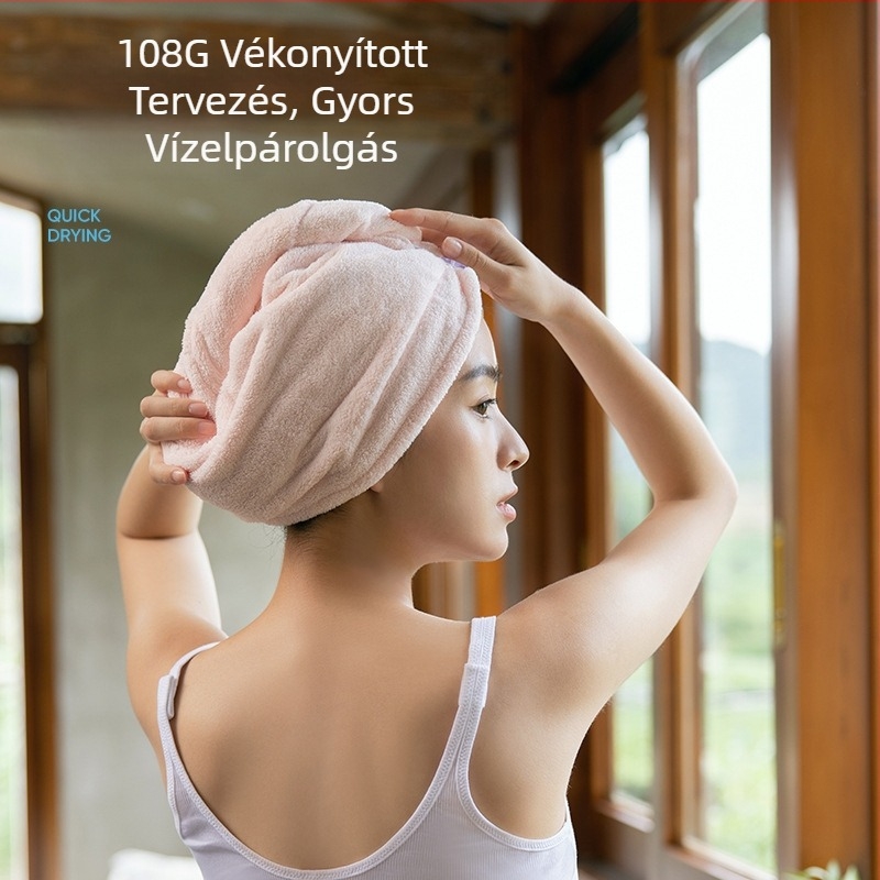 Mikroszálas hajszárító sapka, 85/15 szál összetétel, testreszabható, súly 100–119 g