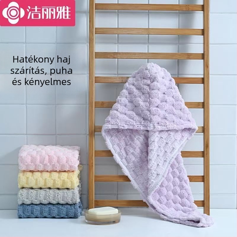 Grace száraz haj sapka korall fleece-ből, puha, rendkívül nedvszívó és gyors száradás, uniszex, otthoni használatra, teknősbékás mintázat