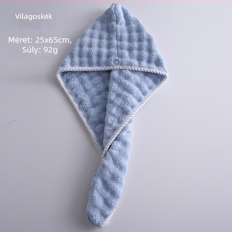 Koral bársony hajszárítós sapka, varrt, 80–99 g