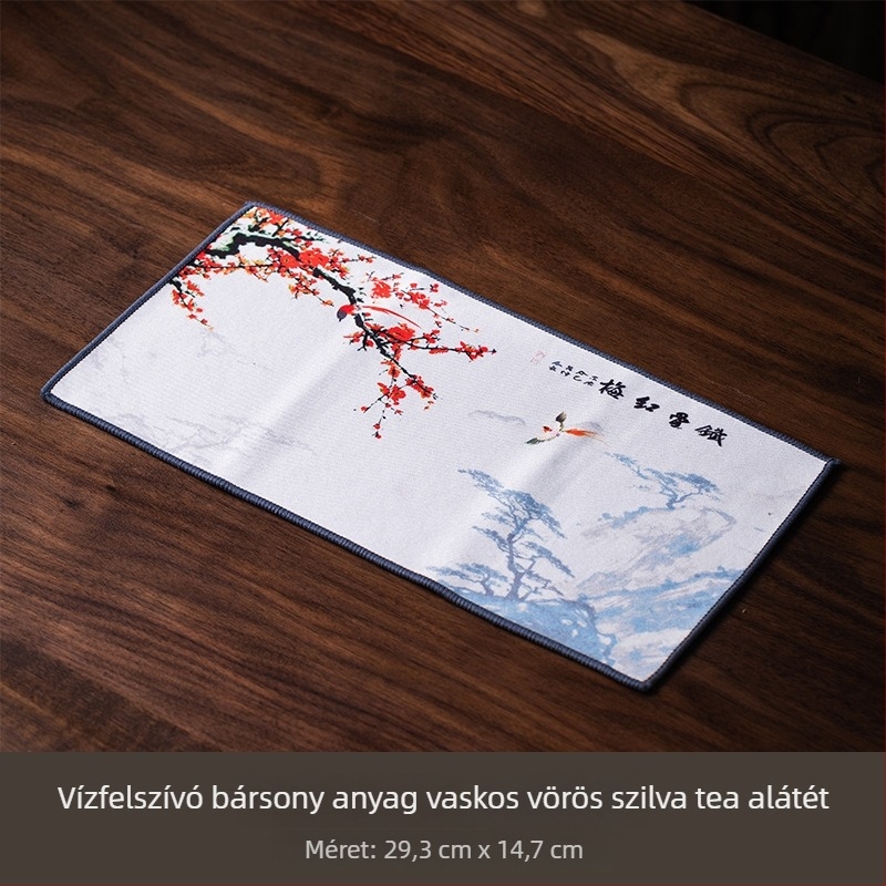 Chang feng teafogó kendő, vastagabb nedvszívó anyag, velúr-kompozit szövet, Zen ihletésű klasszikus stílus