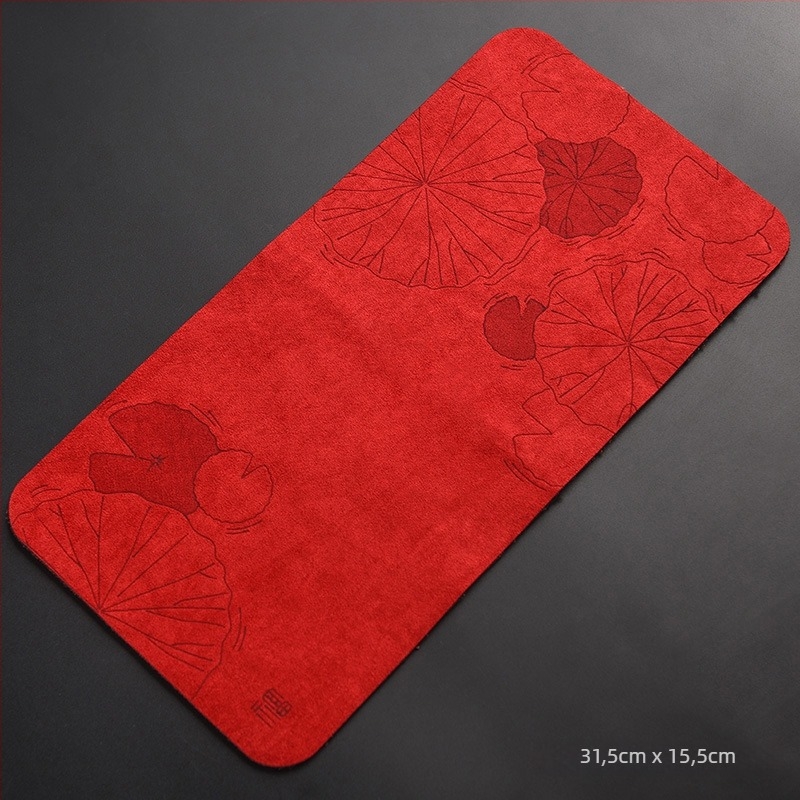 Textil tea mat logóval, OPP zacskóban csomagolva