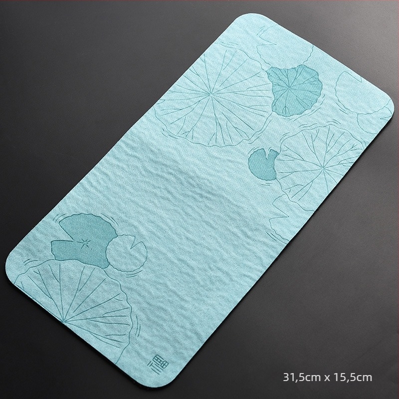 Textil tea mat logóval, OPP zacskóban csomagolva