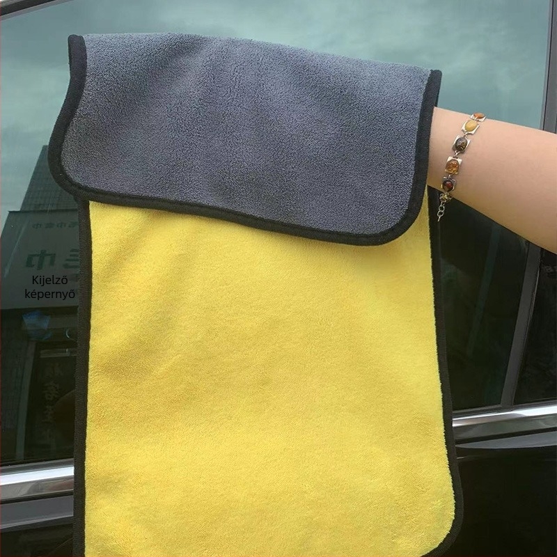 Korall fleece autómosó törölköző, nedvszívó belső használatra, vastagított, több méretben