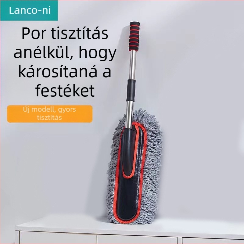Autómosó kefe, rozsdamentes acél, kihúzható, lágy sörtéjű, szálmentes
