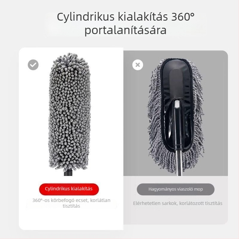 Puha sörtéjű autómosó ecset rozsdamentes acél fogantyúval — autóápolási eszköz, modell 6615012h172z58
