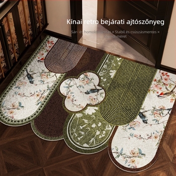 Ori Ősi Stílusú Bejárati Kilim – Csúszásmentes Drót Hurkolt Szőnyeg, Virágmintás, Digitális Nyomtatás, Előszoba, Nappali és Hálószoba
