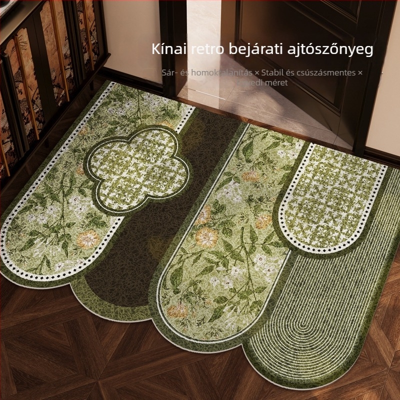 Ori Ősi Stílusú Bejárati Kilim – Csúszásmentes Drót Hurkolt Szőnyeg, Virágmintás, Digitális Nyomtatás, Előszoba, Nappali és Hálószoba
