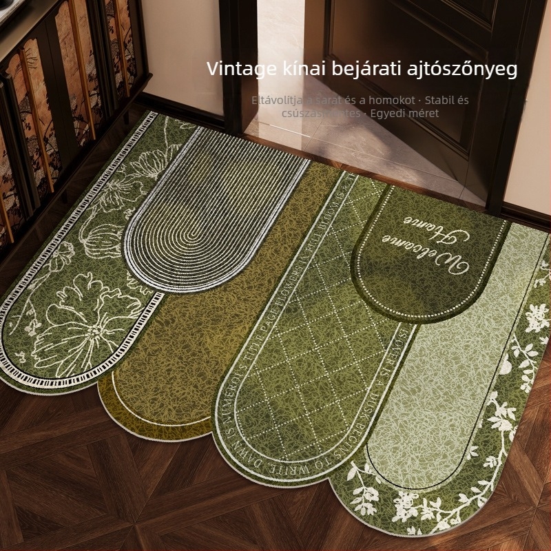 Ori Ősi Stílusú Bejárati Kilim – Csúszásmentes Drót Hurkolt Szőnyeg, Virágmintás, Digitális Nyomtatás, Előszoba, Nappali és Hálószoba