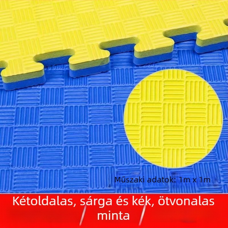 1 méteres patchwork padlómatt edzéshez, Taekwondo és harcművészetek Sanda edzéséhez, magas visszapattanású