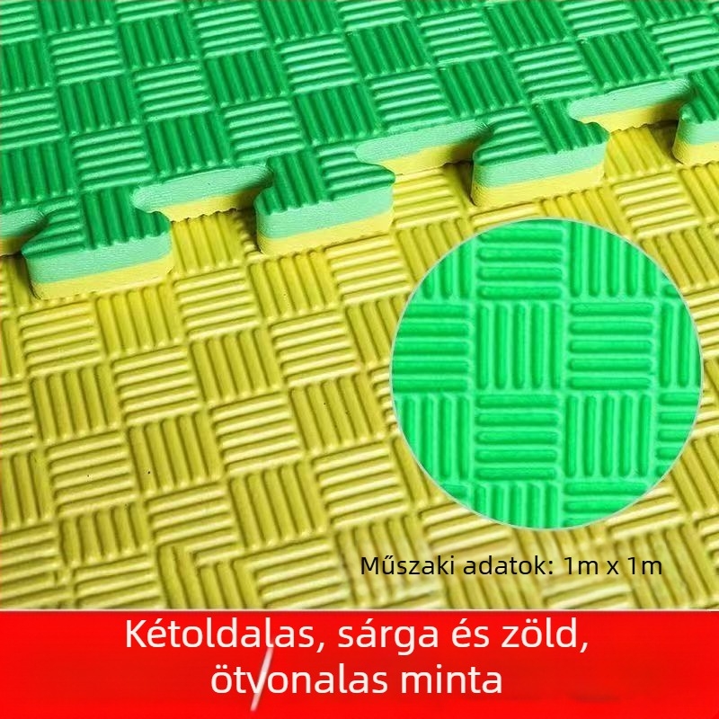 1 méteres patchwork padlómatt edzéshez, Taekwondo és harcművészetek Sanda edzéséhez, magas visszapattanású