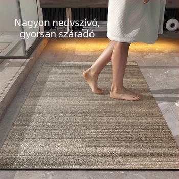 Minimalista fürdőszobai lábtörlő, csúszásmentes, nedvszívó, diatómás iszap anyagból, zuhanyzóhoz, négyzet alakú, természetes gumiból