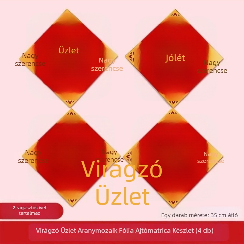 4 darab flockolt texturált ajtó- és ablakdekoráció – készlet üzlethelyiség vitrínájához és költözéshez