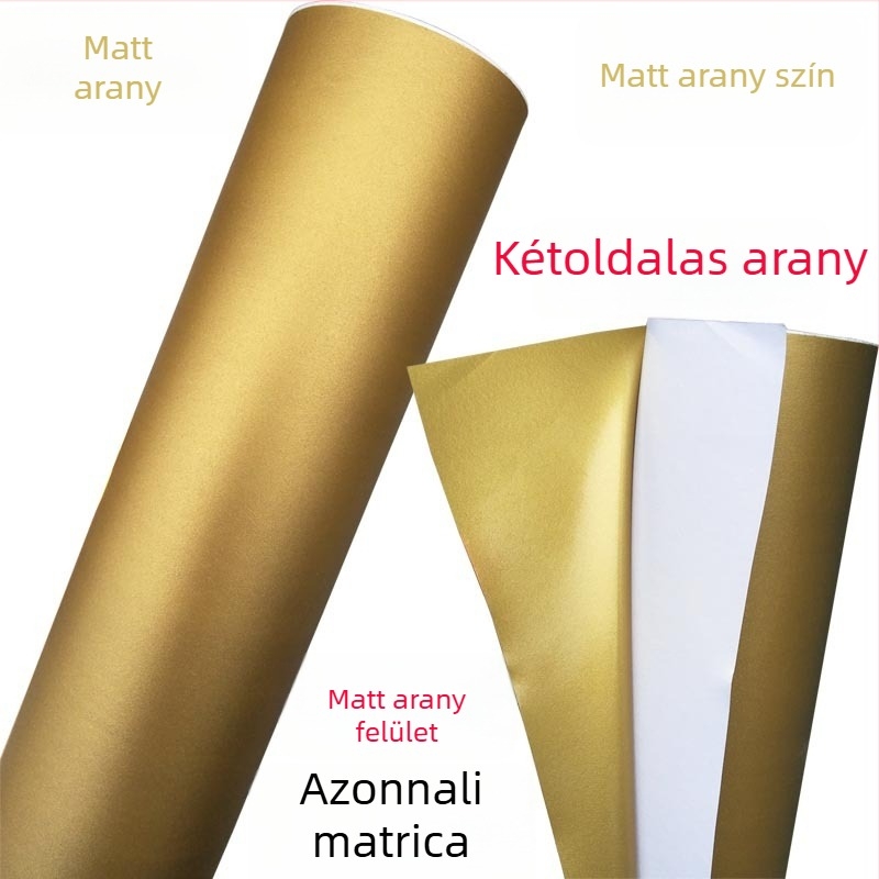 Matt champagne arany önhordozó vinil számítógépes kivágáshoz, betűk