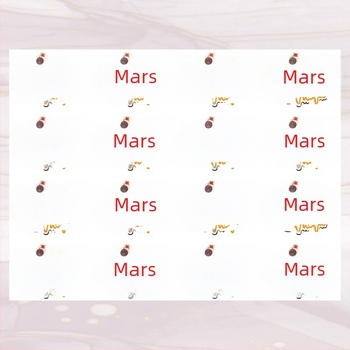 Hua Chenyu arctetoválás matrica – Mars koncert, csillogó, vízálló, alumíniumfólia
