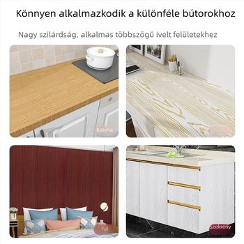 Fa mintázatú PVC matricák bútorokra, öntapadós, vízálló és nedvességálló, 2 darabos készlet