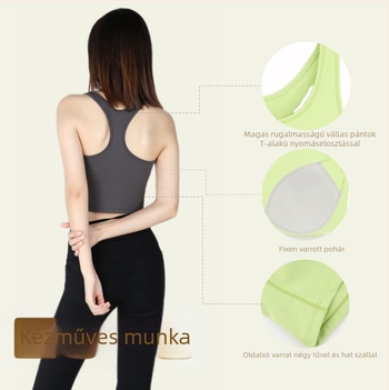 Egyszemélyes sportos mellény melltámaszokkal — ütéscsillapító fitnesz sportmelltartó, 75% nylon, 25% spandex, 2023-as szezon