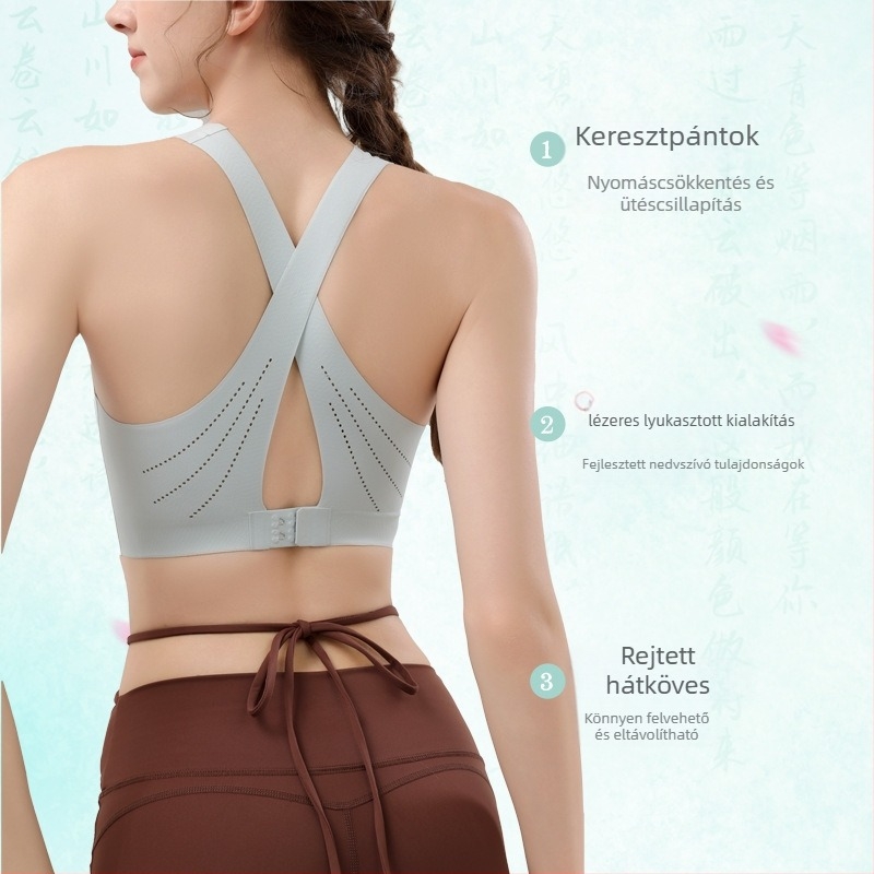Isere sportmelltartó hűtő hatású, antibakteriális, hátsó lézeres zár, légáteresztő, puha támasz