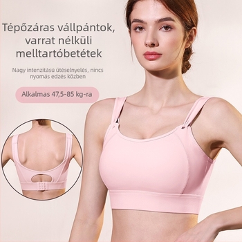 Női sportmelltartó, egyrészes, nagy méret, kiváló ütéscsillapítás, állítható Velcro vállpántok