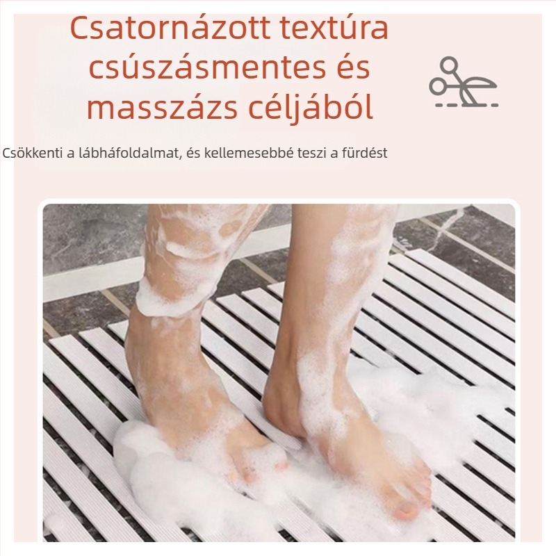 Fürdőszobai csúszásgátló matrac – téglalap alakú, gumi anyag, minimalista stílus, testreszabható, öblíthető