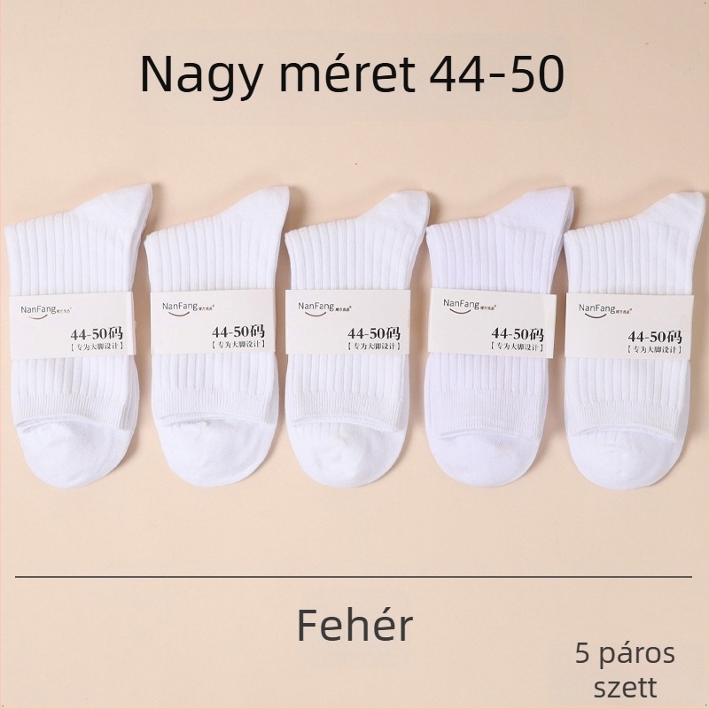 Férfi pamut középmagas zokni, vastag kötés, méretei 46–50, tavasz–őszre
