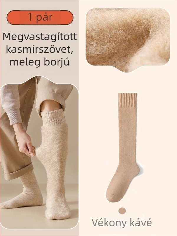 Férfi vádli hosszúságú zokni, akril szálból, egyszálas kötés, 200 tű, egyszínű