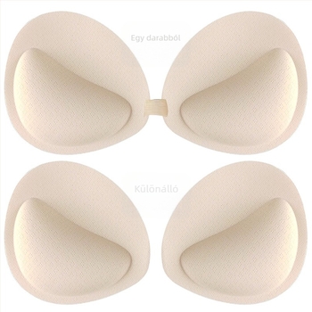 Kismellű melltartó párnák, 6 cm és 8 cm, latex belső betét, push-up hatás