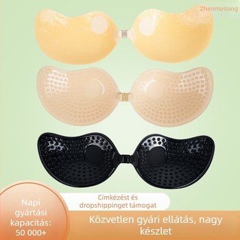 Mangó alakú vastag szilikon melltartó betétek, szárny alakú láthatatlan melltartó, egy darabos, varrat nélküli push-up párnák