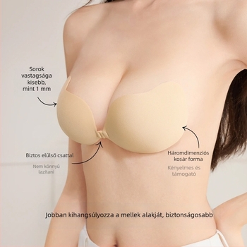 Nylon seamless mangó formájú mellpatch – összehúzás, emelés, lélegző, láthatatlan