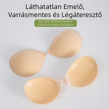 Ragasztós mellemelő csíkok, kör alakú pohárral, légáteresztő, vastag töltés, stabil rögzítés, láthatatlan pántok, menyasszonyi ruhához