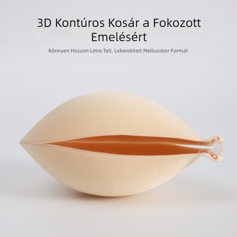 Ragasztós mellemelő csíkok, kör alakú pohárral, légáteresztő, vastag töltés, stabil rögzítés, láthatatlan pántok, menyasszonyi ruhához