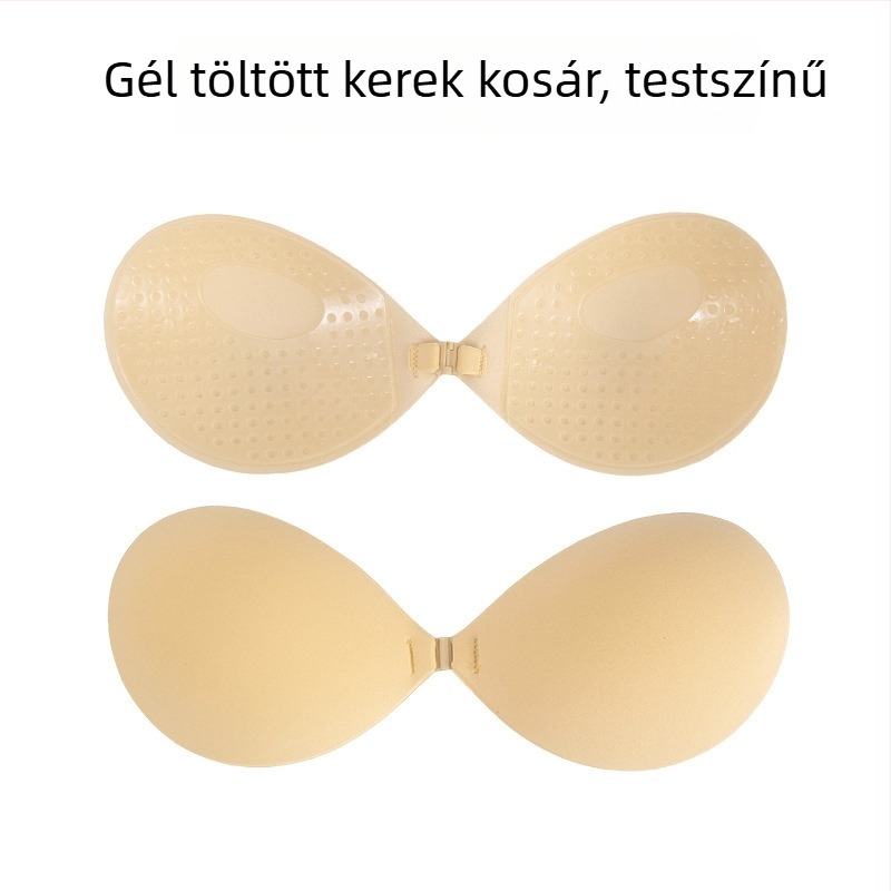 Ragasztós mellemelő csíkok, kör alakú pohárral, légáteresztő, vastag töltés, stabil rögzítés, láthatatlan pántok, menyasszonyi ruhához