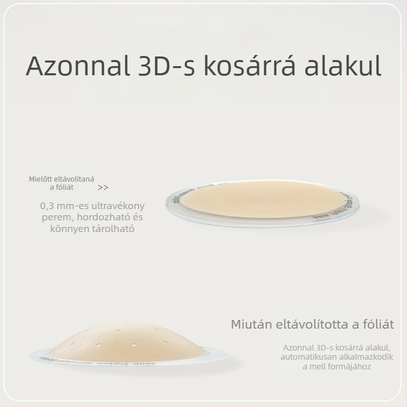 Vékony szilikon melltapaszok, légáteresztő lyukakkal, láthatatlanok, esküvői ruhához