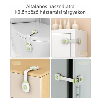 A-típusú zár ajtókhoz és fiókokhoz, modell yx-drawer latch, ABS/PVC anyag, dupla csatolású kialakítás