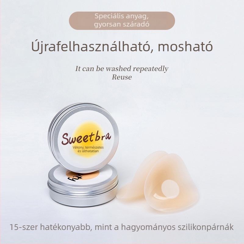 Esküvői ruhához készült szilikon melltapasz, bőrbarát, láthatatlan, varratmentes, tapadó