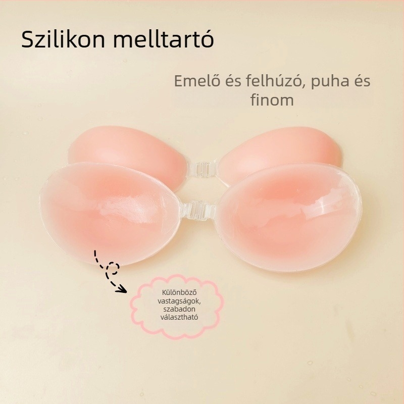 Láthatatlan szilikon mellszívó tapasz esküvői ruhához – push-up hatás, formázza a melleket minden mérethez