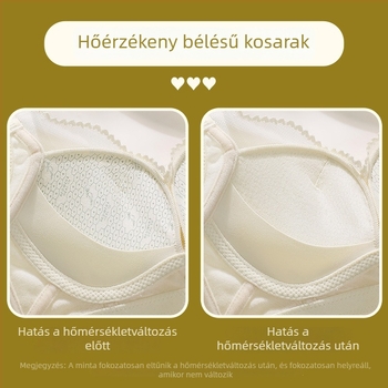 Csipkés, merevítő nélküli melltartó, 3/4-es kosárral, formázó, állítható, közepes kosár, meleg érzet