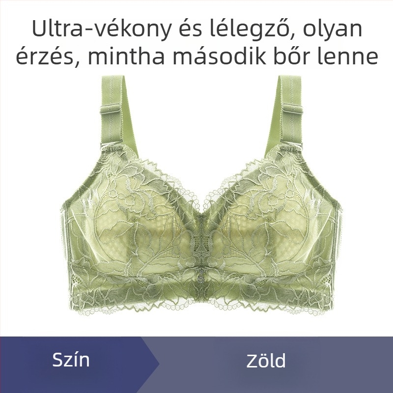 Teljes kosaras melltartó, ultra vékony kosár, levehető dupla vállpántok, csipkés él, gyémántdíszítés