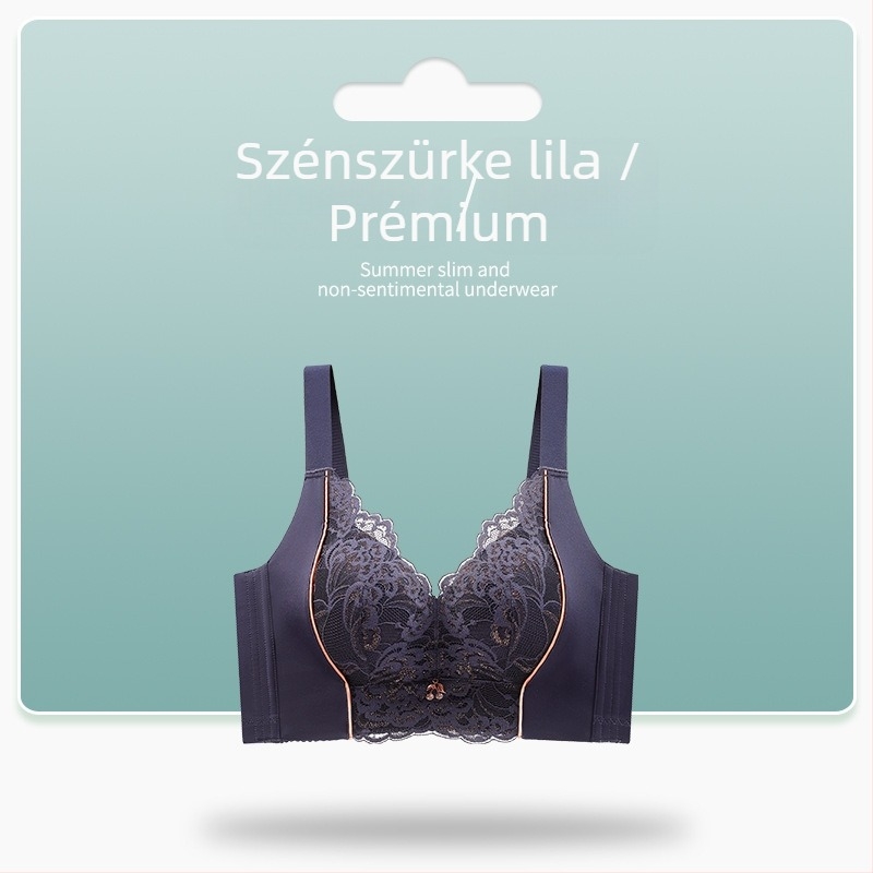 Push-up melltartó, 3/4 kosár, nejlon, rögzített vállpántok, hátul öt soros záródás
