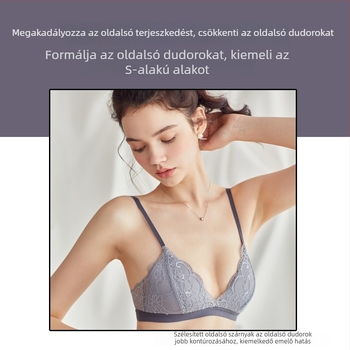 Francia csipkés ultra vékony melltartó, varrás nélküli, push‑up hatású, kicsi mellhez; nagyobb keblek kisebbnek látszanak