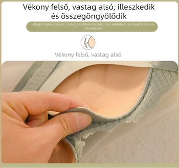 Csipkés latex melltartó kis méretű mellekhez, vezeték nélküli, oldalsó formázás, vékony fazon