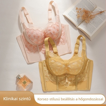 Csipkés melltartó oldalsó gyűrődéssel, formázás, 3/4 kosár, légáteresztő anyag, állítható pántok