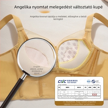 Csipkés melltartó oldalsó gyűrődéssel, formázás, 3/4 kosár, légáteresztő anyag, állítható pántok