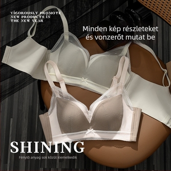 Infatuated állítható drót nélküli nylon melltartó, teljes kosár és vékony formázott kosár, lélegző felső támasz, hátul négy sor kampó-zár