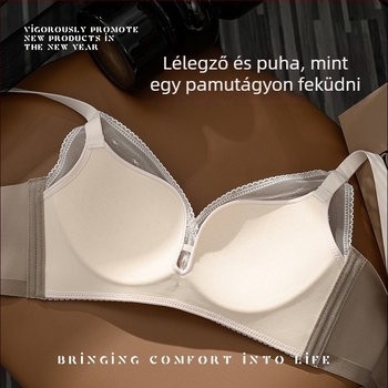 Infatuated állítható drót nélküli nylon melltartó, teljes kosár és vékony formázott kosár, lélegző felső támasz, hátul négy sor kampó-zár